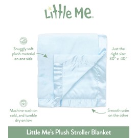 Little Me Baby-Girls - Manta de Felpa para Cochecito recién Nacido, Color Rosa Claro, Talla única