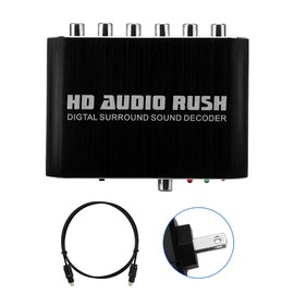 5.1 CH RCA Digital Fiber optic Coaxial to Analog Audio DTS Converter