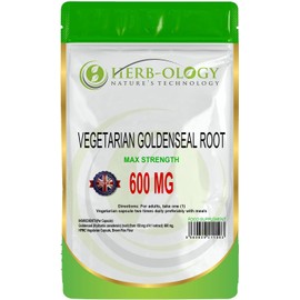 HB Goldenseal | 30 Goldenseal Root Capsules - 600mg 4:1 Extract High Strength Golden Seal Root per Serving | Non-GMO, Gluten & Allergen Free | Manufactured in The UK