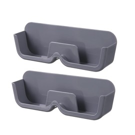 Jrhncy Glasses Holder Wall Glasses Storage, Glasses Holder without Drilling, Sunglasses Storage Organiser Wall Mounted for Hanging Glasses Sunglasses for Bedroom (Dark Grey, Pack of 2)