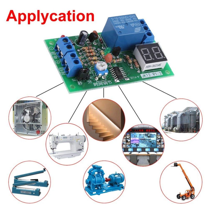 DC12V LED Display Time Delay Relay Module Multifunction Turn OFF