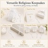 XIPENGKEJI 24 Pcs Mini Rosary Favors, Baptism Rosaries with Angel