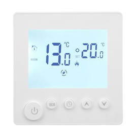 Digital Thermostat LCD Display Temperature Controller Heating System Home RF Connection Hotel Villa School Mall (Without WiFi)