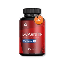 L Carnitin Carnipure 150 Kapseln – 100% L-Carnitine Carnipure – Steigerung von Energie und Ausdauer – Verbesserung von Leistung und Erholung – L-Carnitin 1000mg pro 2 Kapseln- Vegan – Bodyathlon
