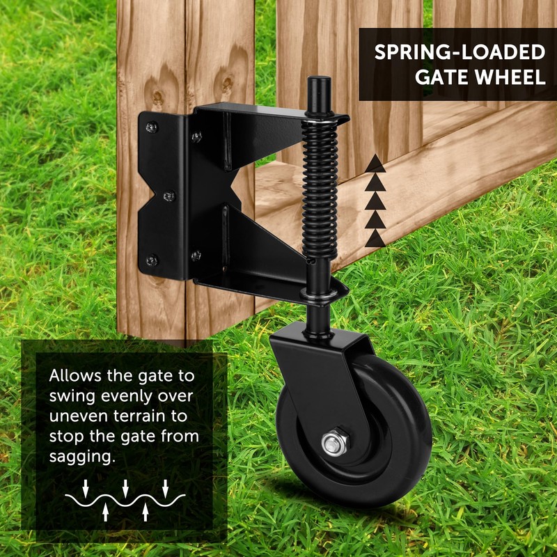 YONSIN 4.3" Heavy Duty Caster Wheel with Spring Loaded for