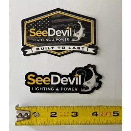 Unbranded 2 SEE DEVIL lights decals stickers offroad trails outdoor UTV overland crawls mx