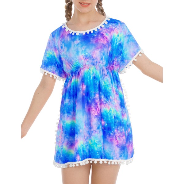 Nokecina Girls Swim Cover Up Size 7-8 Years Old Blue