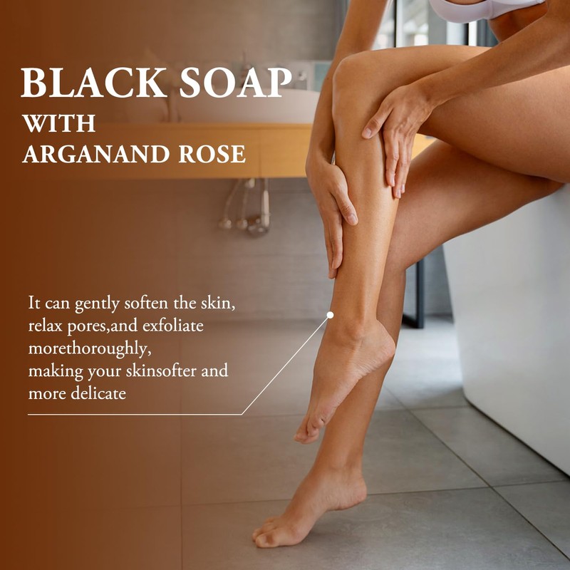 Morocco Black Soap with Argan and Rose, Morocco Black Beldi