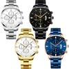 yunanwa 4 Pack Men's Watches Dress Date Luminous Waterproof Military Quartz Wristwatches for Men Stainless Steel Bussiness Classic Luxury Casual Wholesales Assorted Set (4PCS Mens Watches-A)