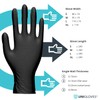 UNIGLOVES PRO.TECT Black Diamond HD, Nitrile Disposable Gloves, Beaded Cuff,