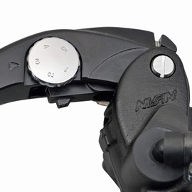 Daytona Master Cylinder for Motorcycles, Clutch, Radial, Vertical Type φ0.75 in (19 mm) (Horizontal Type 0.6 in (14 mm) Equivalent), NISSIN, Black Body/Black Lever, Smoke Tank 95658