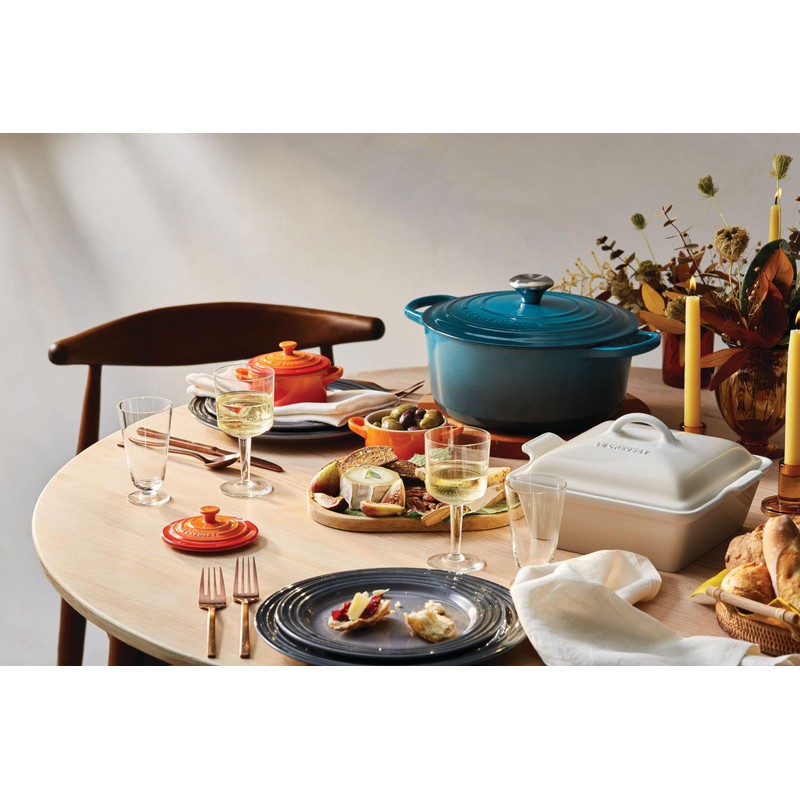 Le Creuset Stoneware Mini Round Cocotte, 8 oz., Flame