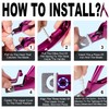 Elegant Violet Red Premium Adjustable Stainless Steel Artificial Acrylic Fake