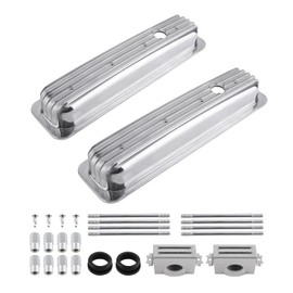 maXpeedingrods Aluminum Valve Cover for SBC Small Block Chevy engines 283 327 350 383 400 with center bolt heads '87-up heads