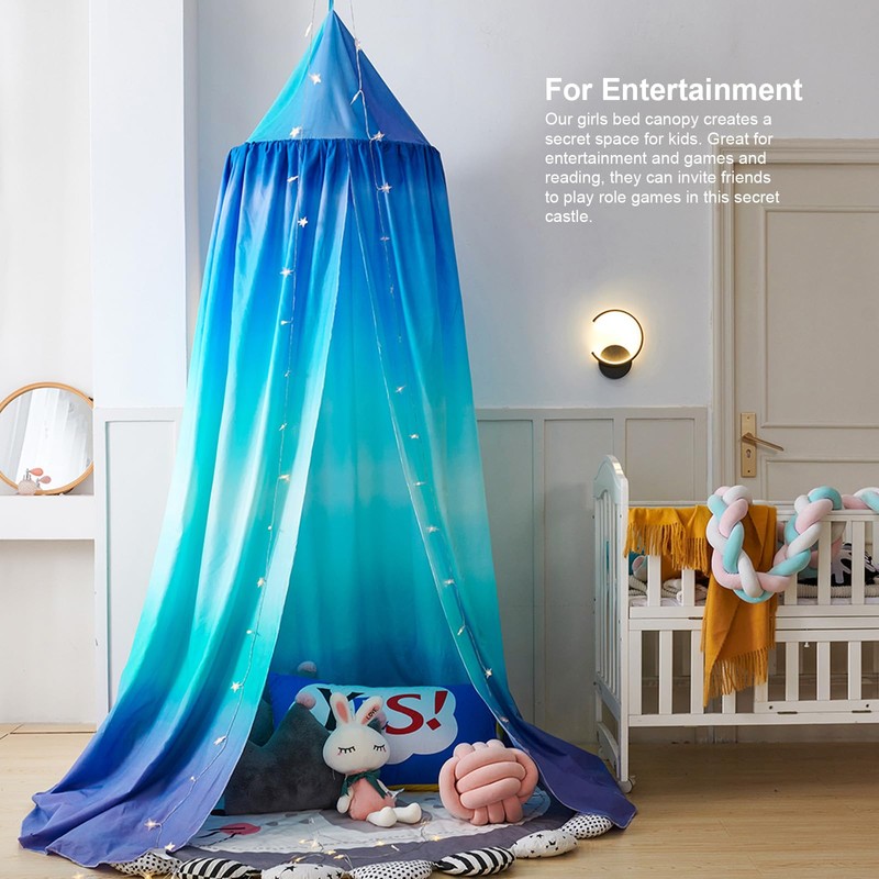 Bed Canopy for Kids, Printed Hanging Canopy for Baby Brib