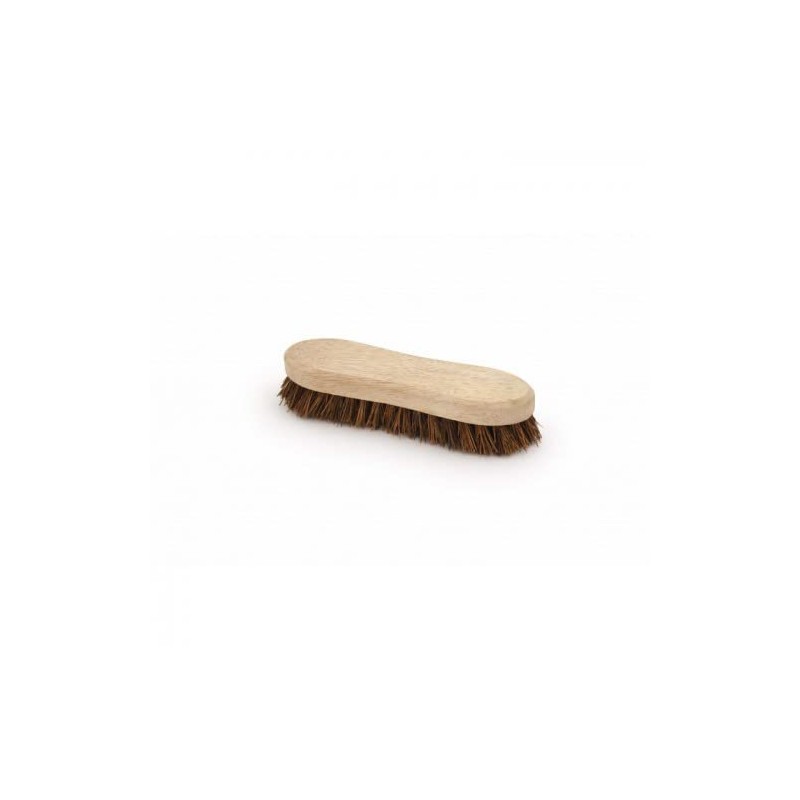 Charles Bentley Stiff Bassine Wooden Hand Scrub Brush, 8", Wood,