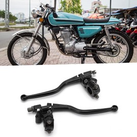 KIMISS 1 Pair Motorcycle Clutch Brake Handle Lever Perch Aluminium Alloy Replacement for Motorcycle CB190R CB190X CB400X 2015‑2017