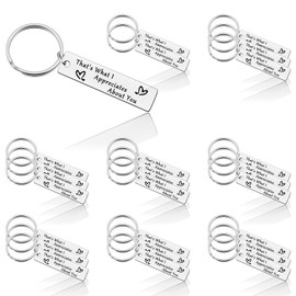24Pcs Appreciation Gift for Coworker Keyring Office Inspirational Gift Employee Gift Thank You Gift for Coworker Keyring Gift Colleague Gift Coworker Gift New Job Gift Encouragement Gift for Team