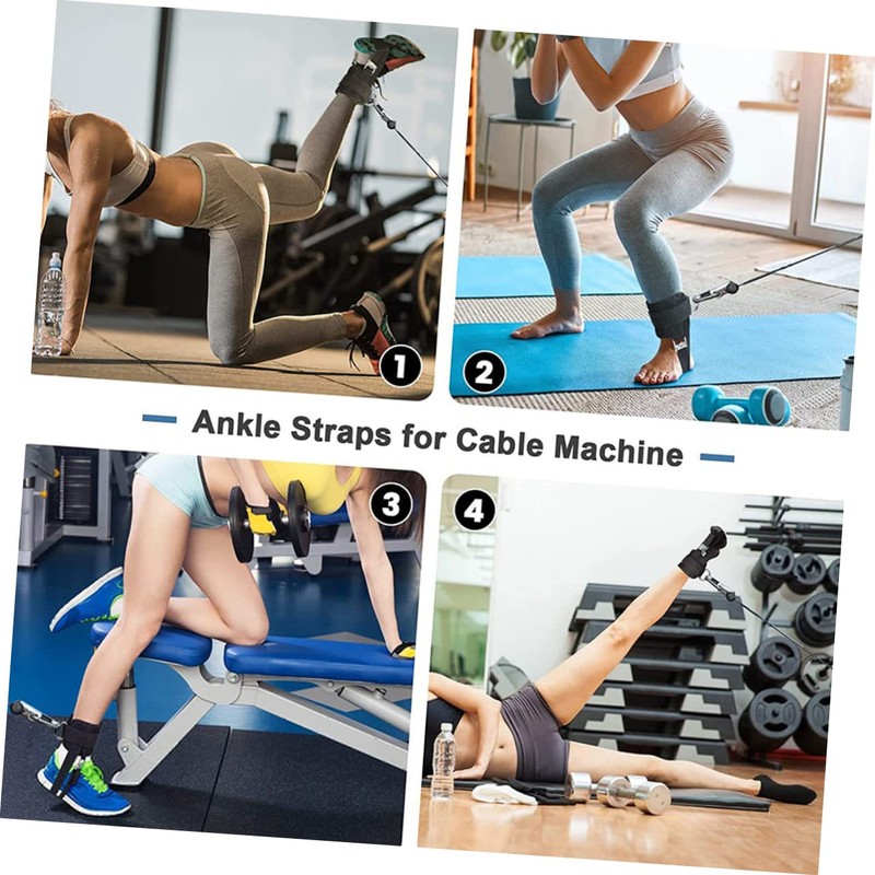 Sosoport Ankle Straps for Gym 2 Pack Wrist Cuffs Leg