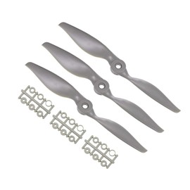 TOP-VIGOR 3pcs CW RC Propellers 8060 8 x 6 Inch 2-Vane RC Vehicle Propellers Replacement for RC Airplane with Adapter Rings Nylon Gray