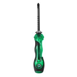 sourcing map 2 in 1 Ratcheting Screwdriver 7.3" Length Interchangeable Multi-Bit Magnetic Ratchet Screw Driver with Double Ended Bits, Phillips and Slotted Bits