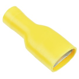 50 x Yellow 9.5mm Insulated Female Spade Crimp Connector 10-12AWG (Pack of 50)
