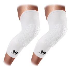 McDavid Hex Knee Compression Sleeves, Pull-On Padded Protection, Moisture Wicking (1 Pair)