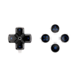 Replacement custom D-pad action button compatible with eXtremeRate ps5BDM-010, BDM-020, BDM-030, BDM-040, BDM-050 controllers, with redesigned symbol buttons inside the three tone buttons, and the