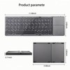 Guiheng Foldable Bluetooth Keyboard with Touchpad, Portable Wireless Keyboard Rechargeable
