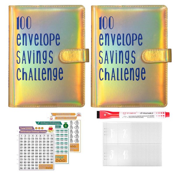 100 Envelope Money Saving Challenge Budget Binder with Cash Envelopes