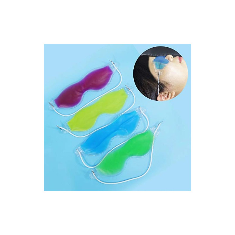 4 Antifaz Gel, Descanso Ojos Relajante Antifaz, Migraña, Estrés, Compresa