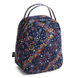 Vera Bradley Premium Cotton Lunch Bag, Starry Paisley, One Size
