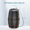 SQUEEZE master 50 Gallon Rainwater Collection Barrel with Stand-BPA Free