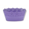 DARO DEKO Metal Flower Pot Bowl Purple 11 x 23