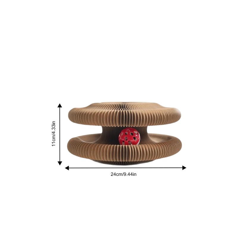 2pcs Interactive Cat Scratcher Toy (Magic Organ) - Expandable Cardboard