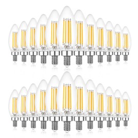 Sigalux E12 LED Bulb Dimmable, Candelabra LED Light Bulbs, Chandelier Light Bulbs, Type B Candle Light Bulbs UL Listed