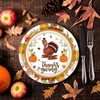 hhdatc Thanksgiving Plates And Napkins Sets，Fall Party Turkey Maple Leaf