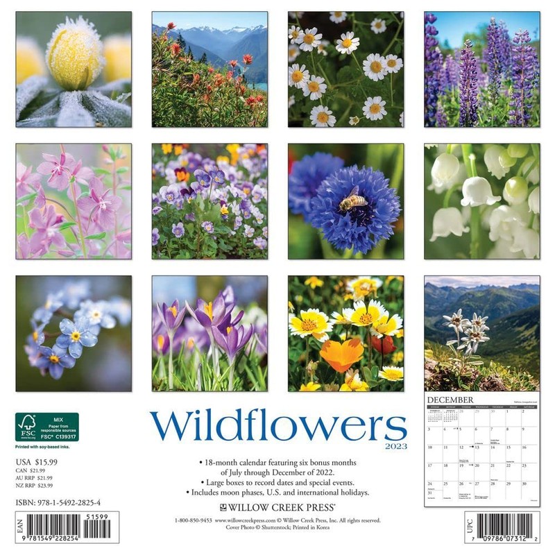 Wildflowers 2023 Wall Calendar