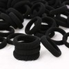 liuchanghe 100 Stück Schwarze Haargummis, Mini Nahtlose Haarbänder, Pferdeschwanz-Halter, elastisch,