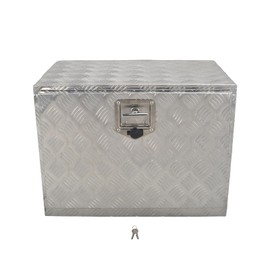 BIGREAT Heavy Duty 24'' Inch Aluminum Underbody Truck Box with T-Handle Latch,17 x 18 x 24 Inch Underbed Toolbox With Durable Lock Silver For Storage And Organization