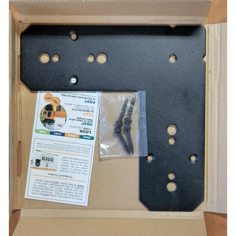 Ozco 4" Flush Outside 90° Plate - Decorative Builders Hardware