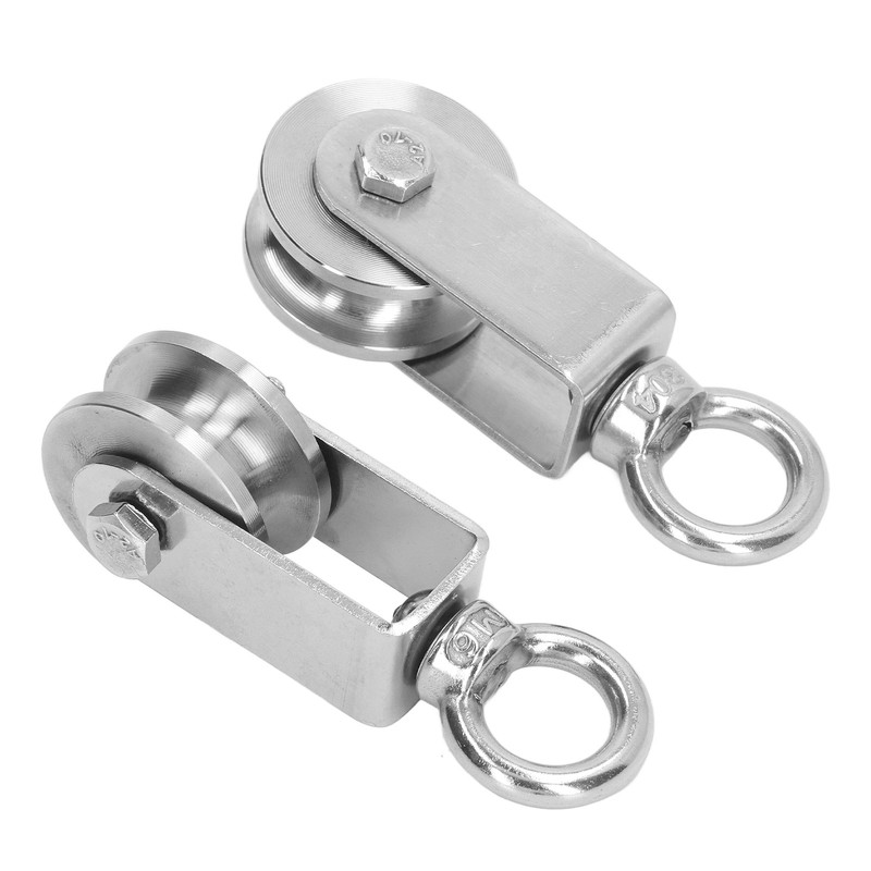 2PCS Cable Pulley Wheels 360 Degree Rotation Stainless Steel Pulley
