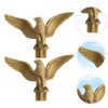 Yardwe 4 Pieces Eagle Flagpole Head Metal Flagpole Outdoor Flag
