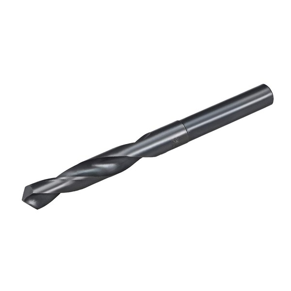 sourcing map Reduced Shank Drill Bit 13.5mm High Speed Steel HSS 6542 Black Oxide with 1/2 Inch Straight Shank