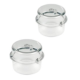 FLAVOR PLUS Pack of 2 Transparent Measuring Cup Compatible with Thermomix TM31, TM21, 3300.
