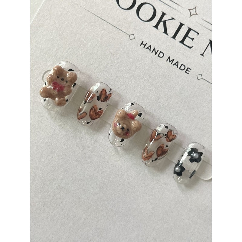 ⭐️ [Mongul Teddy] Handmade nail tips ⭐️ - Long Square