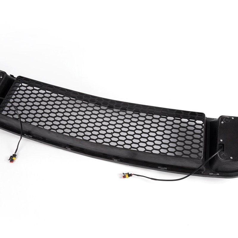 CROSSDESIGN Mesh Front Bumper Upper Hood Grille, Compatible With 2015-2017