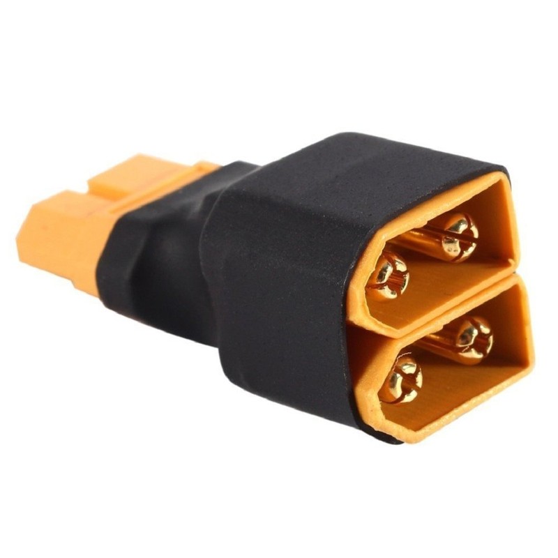 JFtech 3pcs No Wire XT60 Parallel Connector 1 Female to
