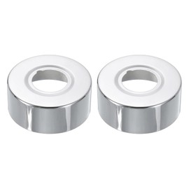 sourcing map 2Pcs Shower Arm Flange, 2.36" OD 0.98" Thickness Stainless Steel Plumbing Cover Plate Escutcheon Plate for 0.98" Dia Pipe Shower Head Arms, Silver