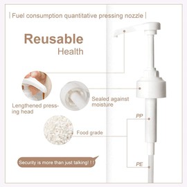 Houdao Dosing Pump for 25-40 mm Thread Bottle 250 ml / 500 ml / 1000 ml (1 Litre) Dosing Dispenser Pump Dispenser for Oyster Sauce Cooking Sauces (White)